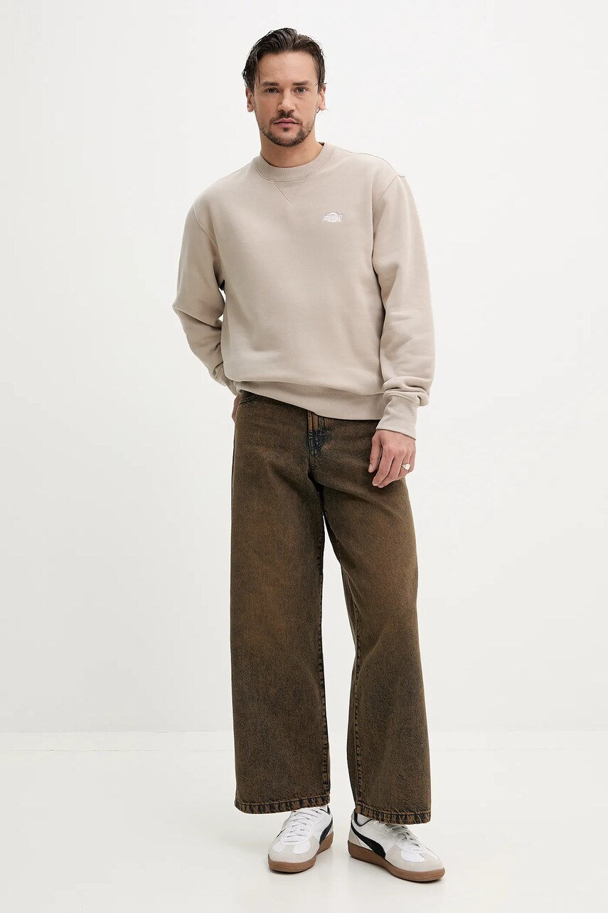 Кофта Dickies чоловіча колір коричневий однотонна DK0A4Y6QSS01