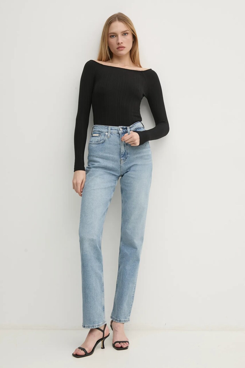 Лонгслів Calvin Klein Jeans жіночий колір чорний J20J224992