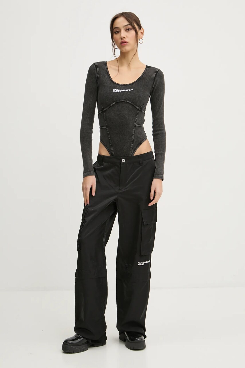 Боді Karl Lagerfeld Jeans жіноче колір сірий A1W17041