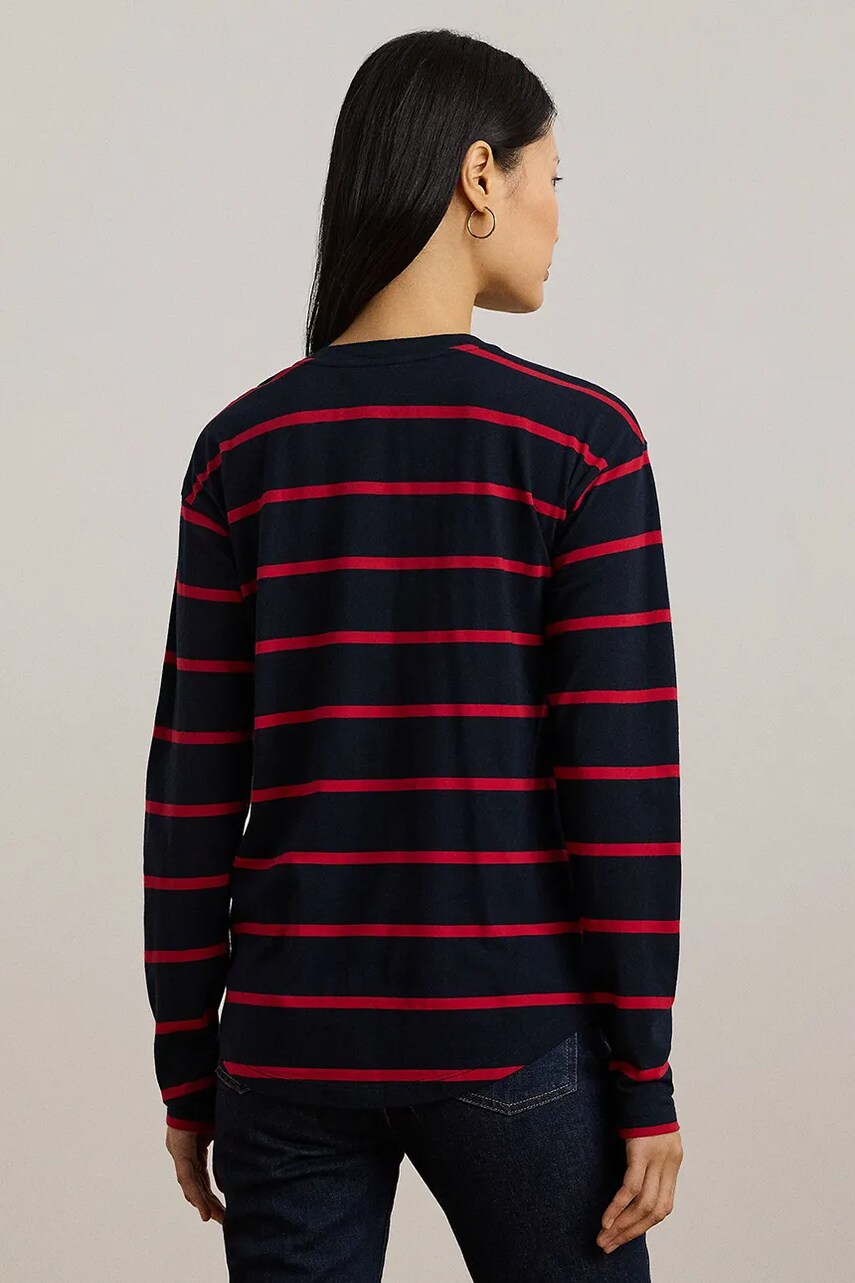 Лонгслів Lauren Ralph Lauren жіночий колір синій 200957603