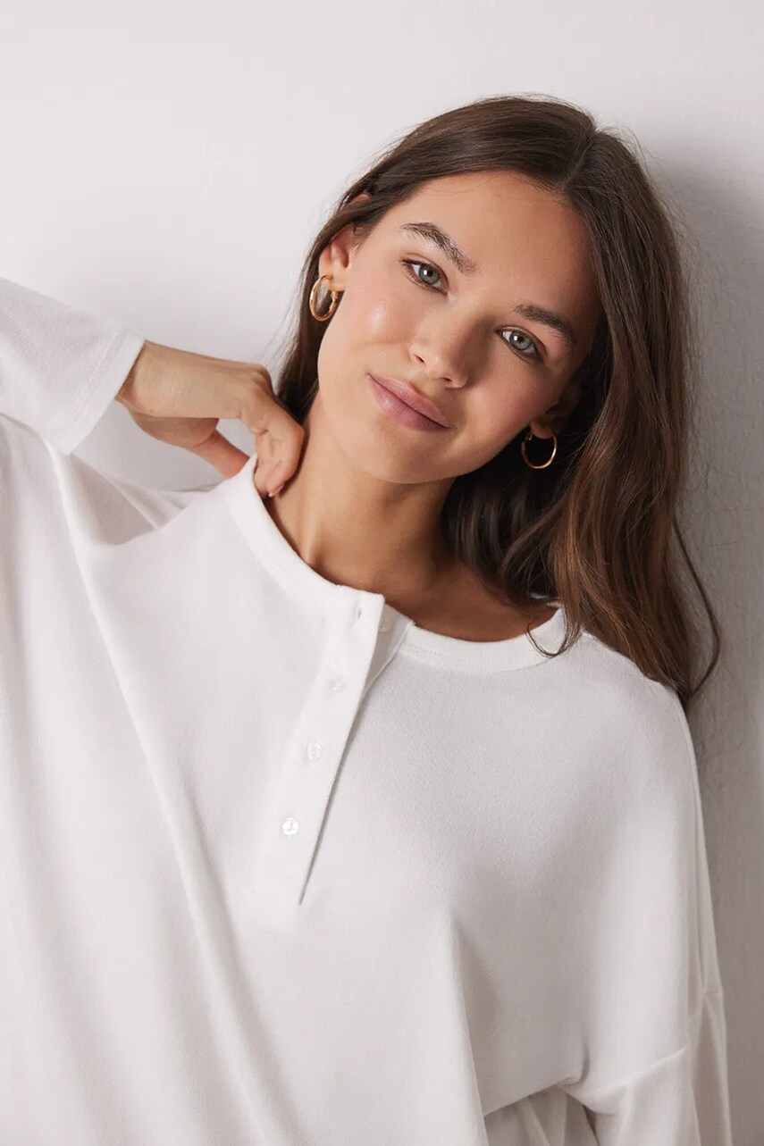 Піжамний лонгслів women'secret MIX AND MATCH PERFECT MATCH жіночий колір бежевий 3278427