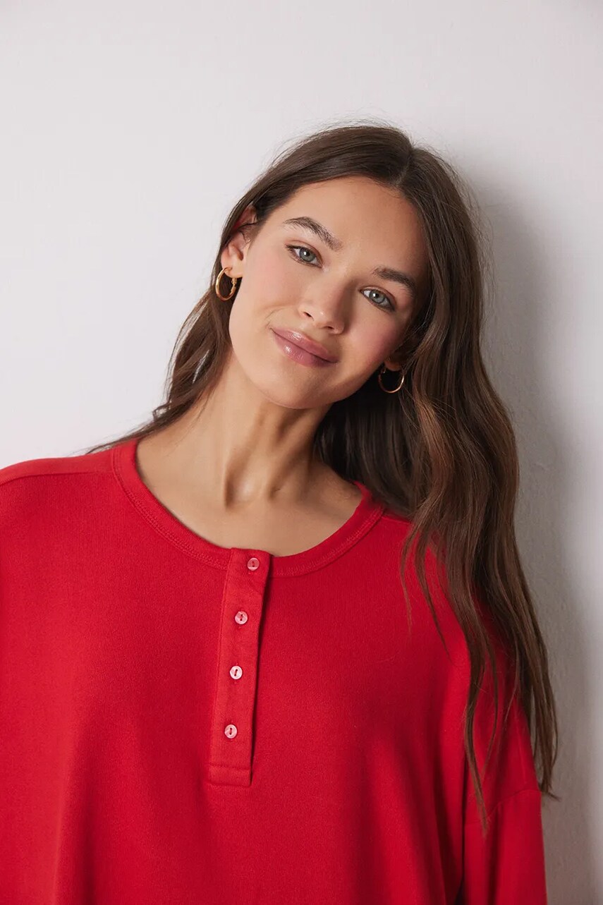 Піжамний лонгслів women'secret MIX AND MATCH PERFECT MATCH жіночий колір червоний 3278429
