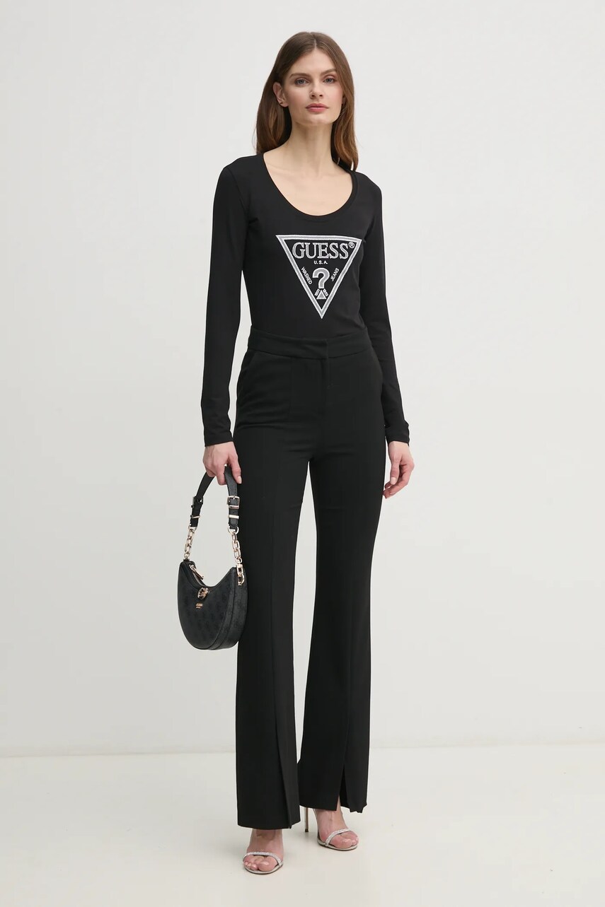 Лонгслів Guess жіночий колір чорний W5RI65 J1314