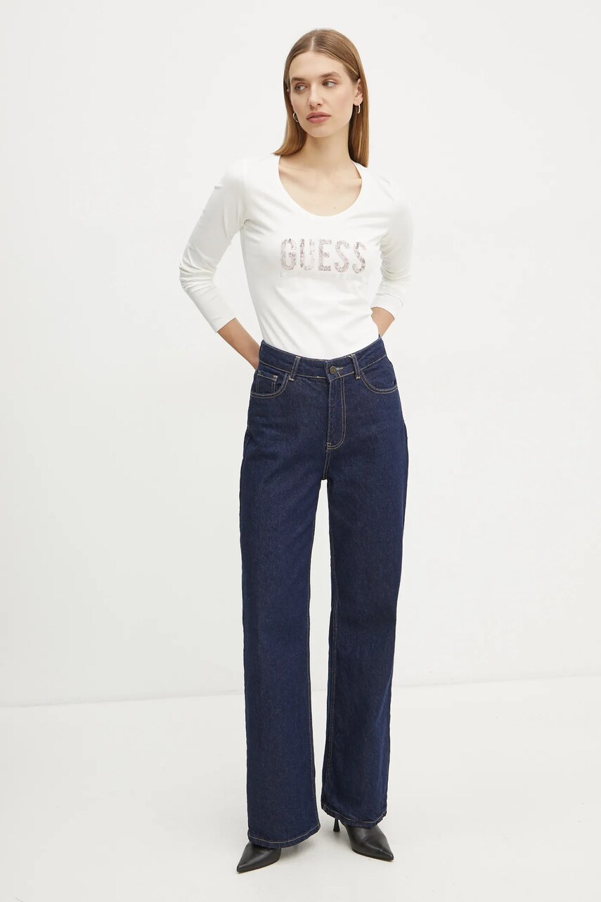 Лонгслів Guess жіночий колір бежевий W5RI66 I3Z14