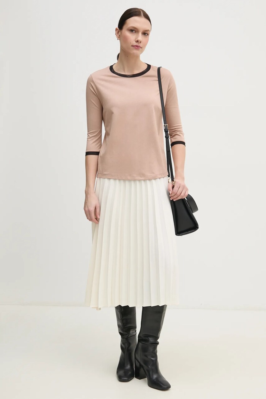 Лонгслів Sisley жіночий колір коричневий 38B6L1079