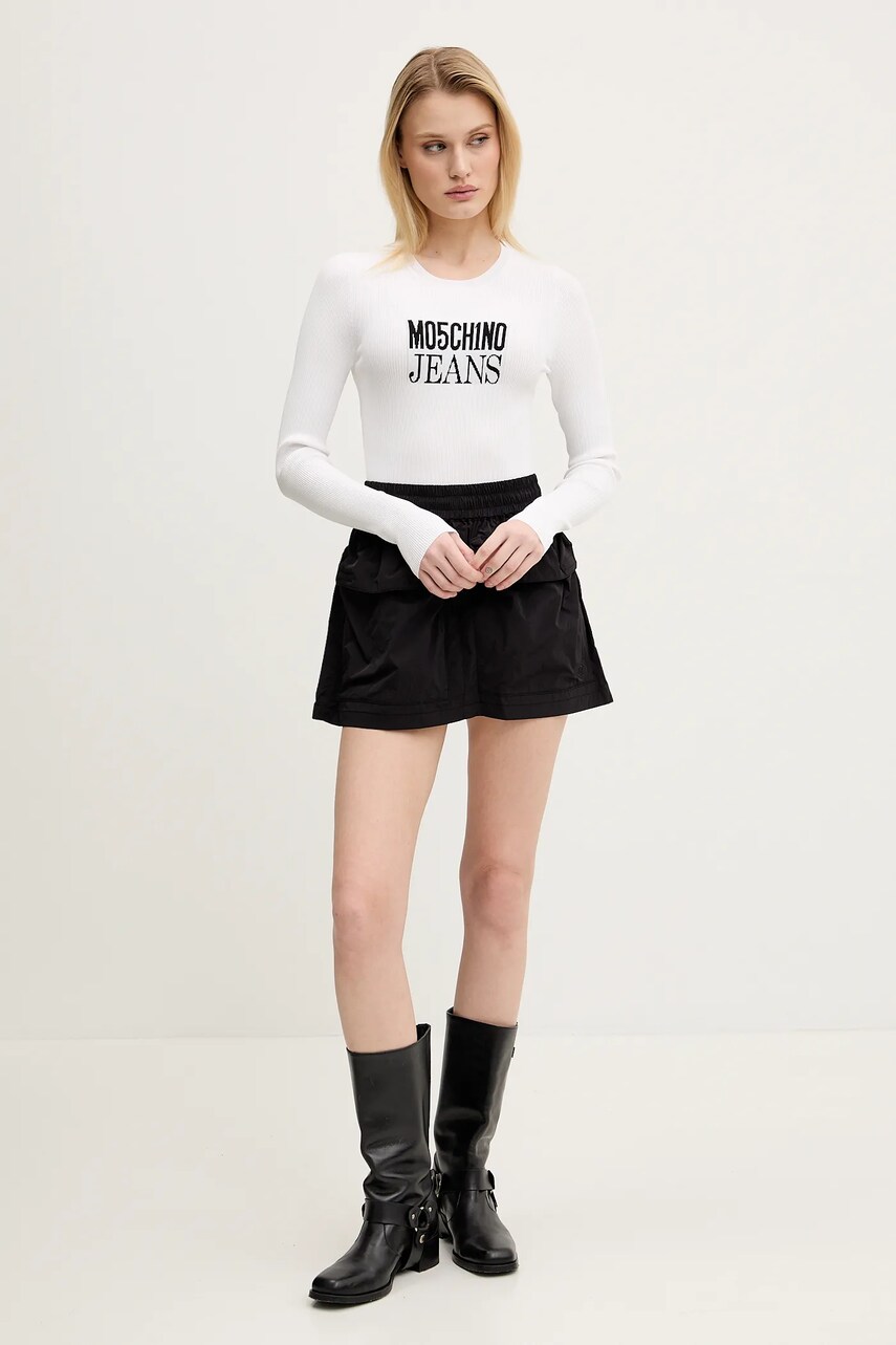 Светр Moschino Jeans жіночий колір білий легкий 0937 3203