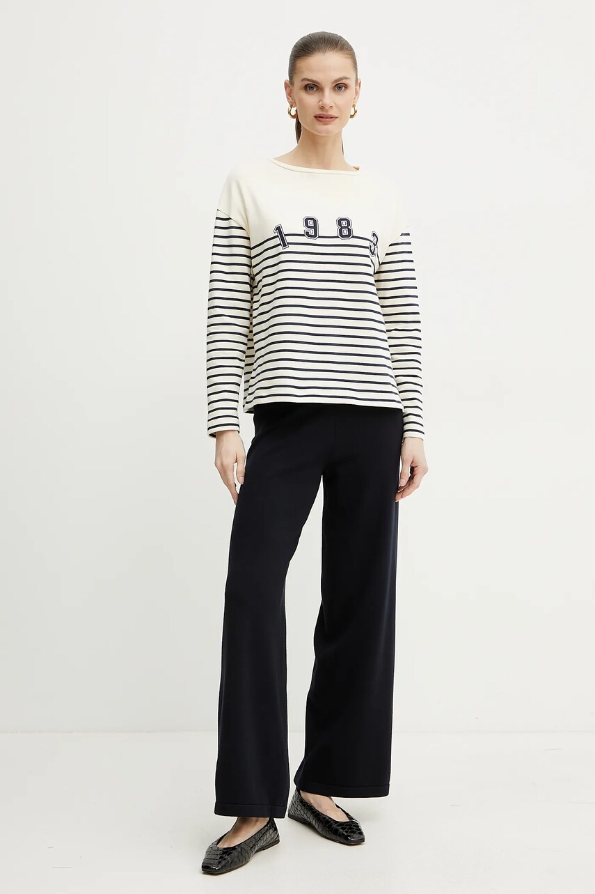 Бавовняна кофта Weekend Max Mara жіночі колір бежевий візерунок 2515941041600