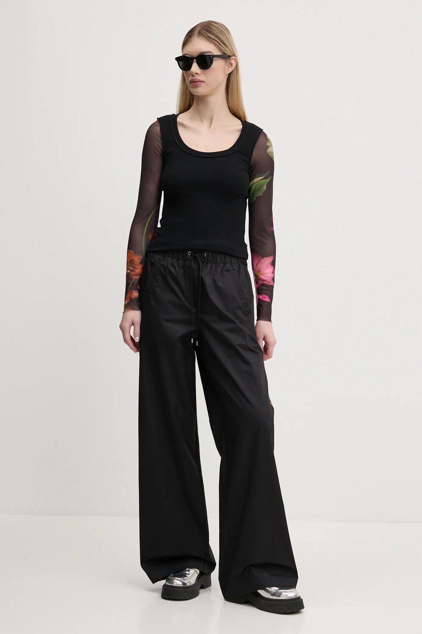 Лонгслів Desigual FLINT жіночі колір чорний 25SWTK93
