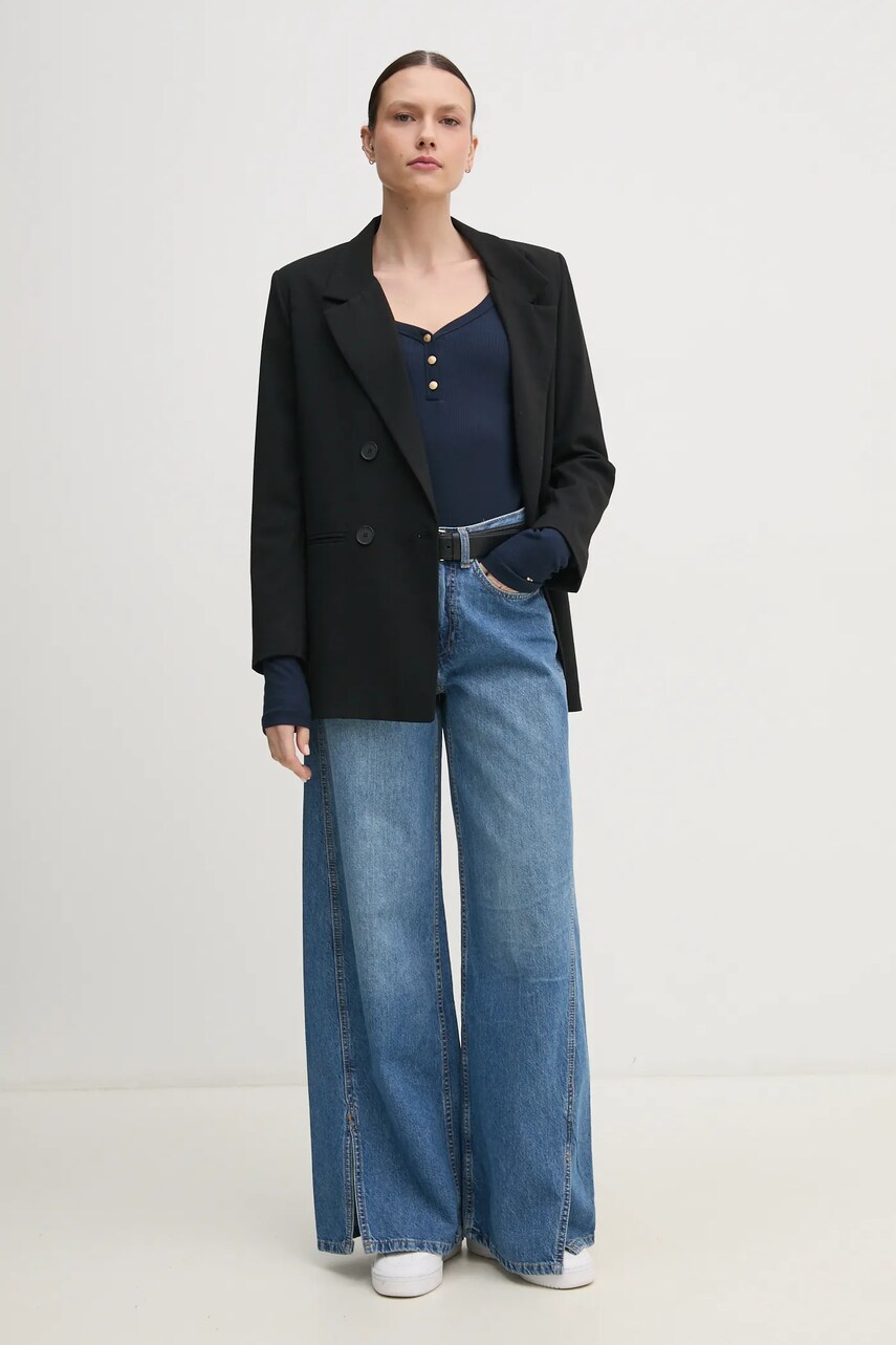 Лонгслів Tommy Hilfiger колір синій WW0WW43905