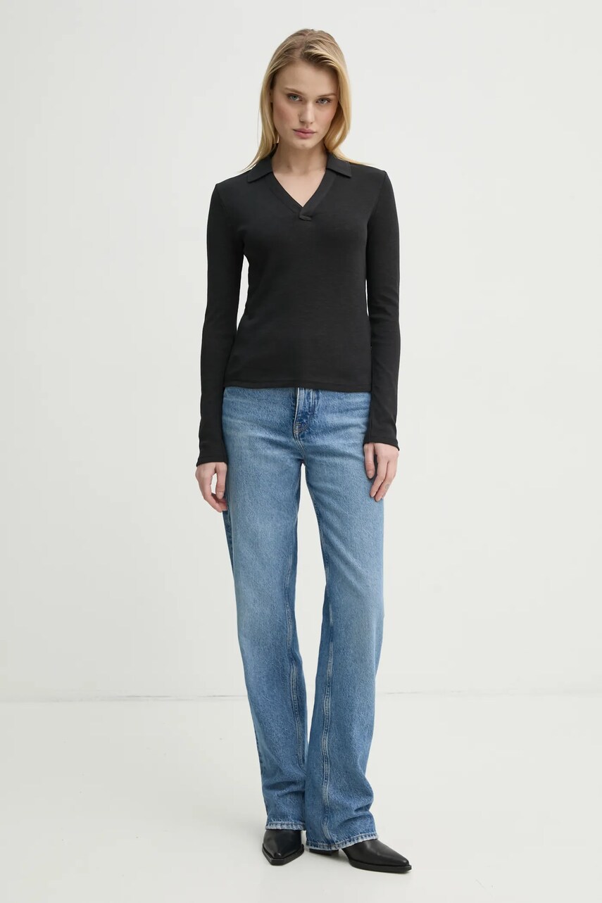 Бавовняний лонгслів G-Star Raw колір чорний D26074-D958