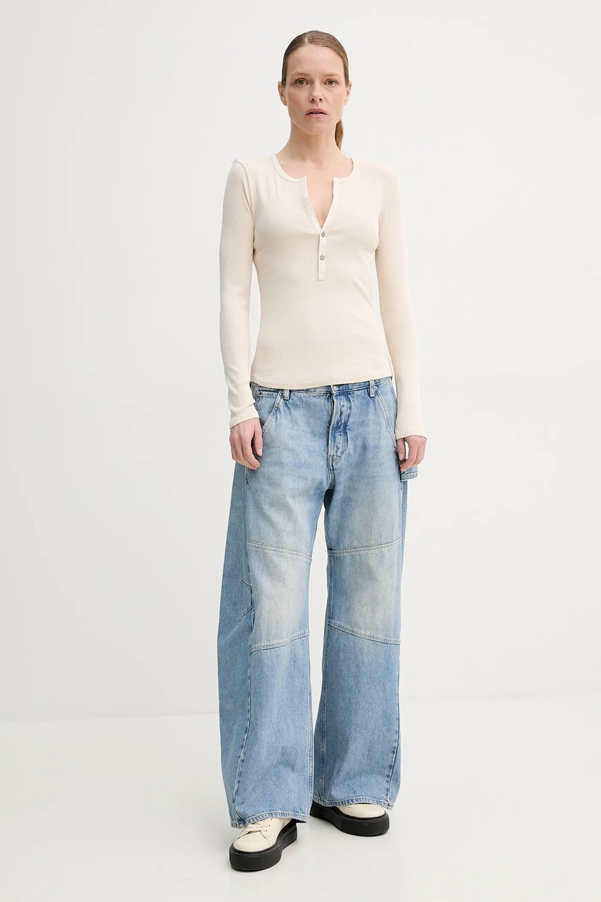 Лонгслів G-Star Raw колір бежевий D26140-D968