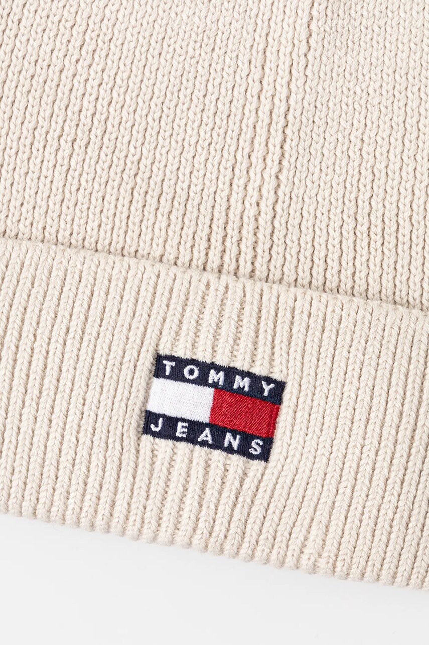 Бавовняна шапка Tommy Jeans колір бежевий з бавовни AW0AW17358