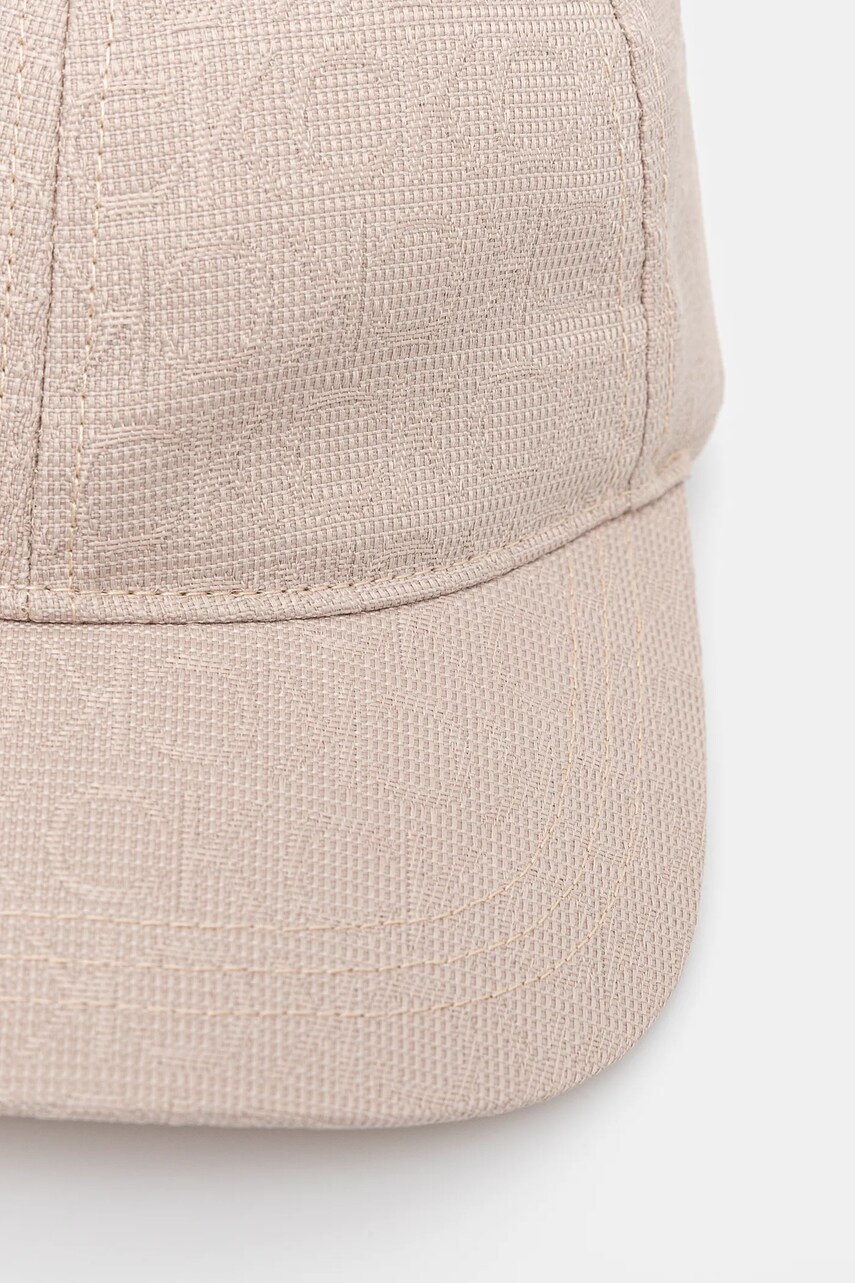 Кепка Calvin Klein колір бежевий візерунок K60K612871