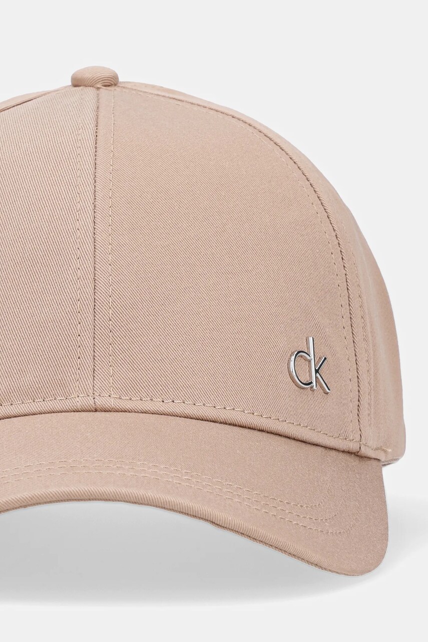 Бавовняна бейсболка Calvin Klein колір зелений з аплікацією K60K613102