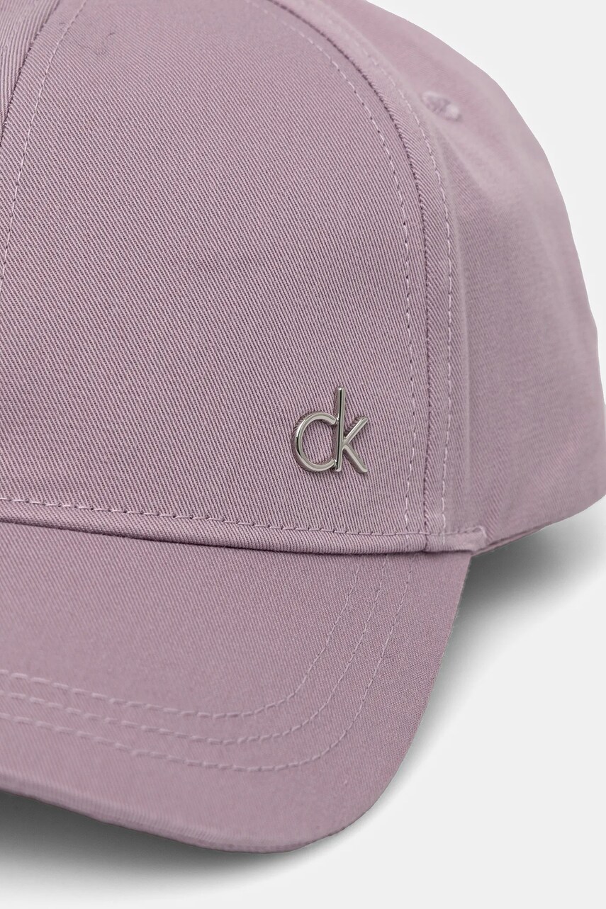 Бавовняна бейсболка Calvin Klein колір рожевий з аплікацією K60K613102