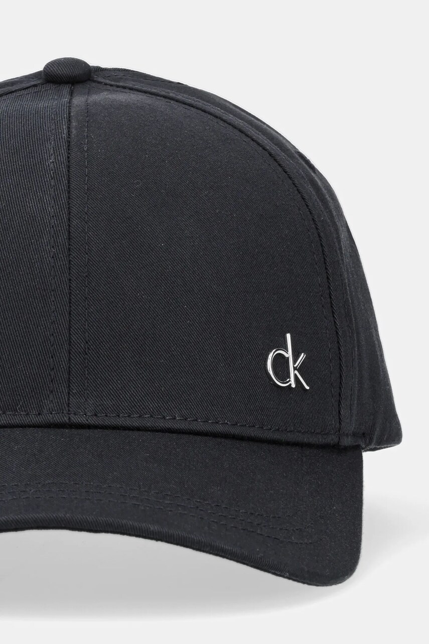 Бавовняна бейсболка Calvin Klein колір чорний з аплікацією K60K613102