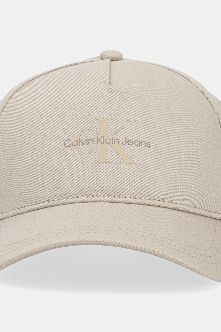 Кепка Calvin Klein Jeans колір бежевий з принтом K60K613056