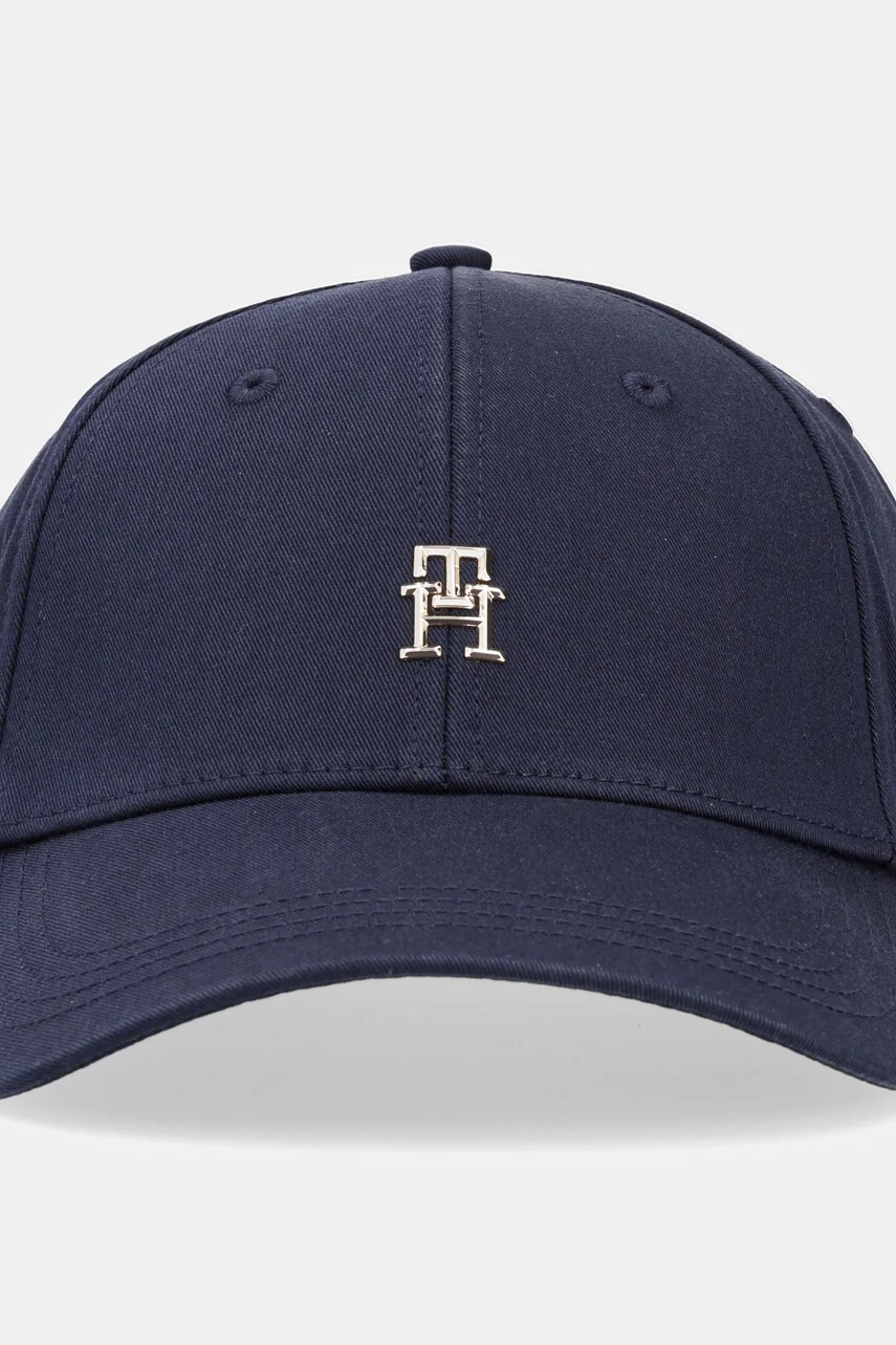 Бавовняна бейсболка Tommy Hilfiger колір синій з аплікацією AW0AW16843