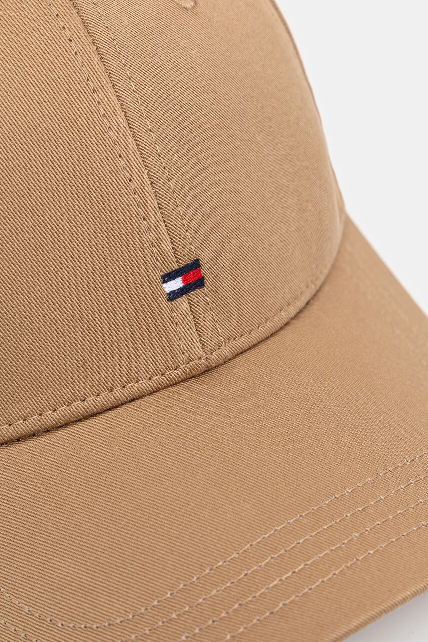 Бавовняна бейсболка Tommy Hilfiger колір бежевий однотонна AW0AW16844