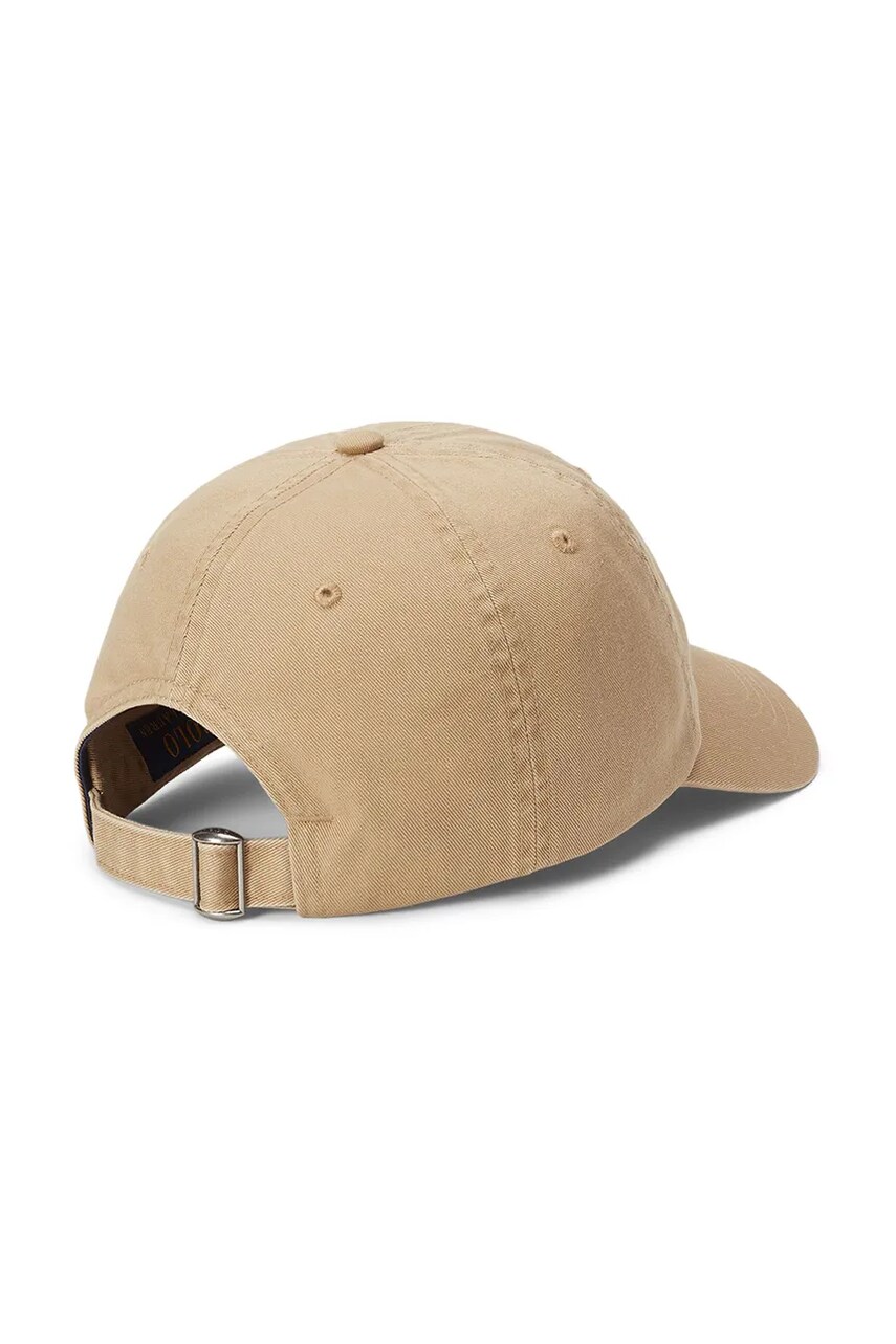 Бавовняна бейсболка Polo Ralph Lauren колір бежевий однотонна 211967360