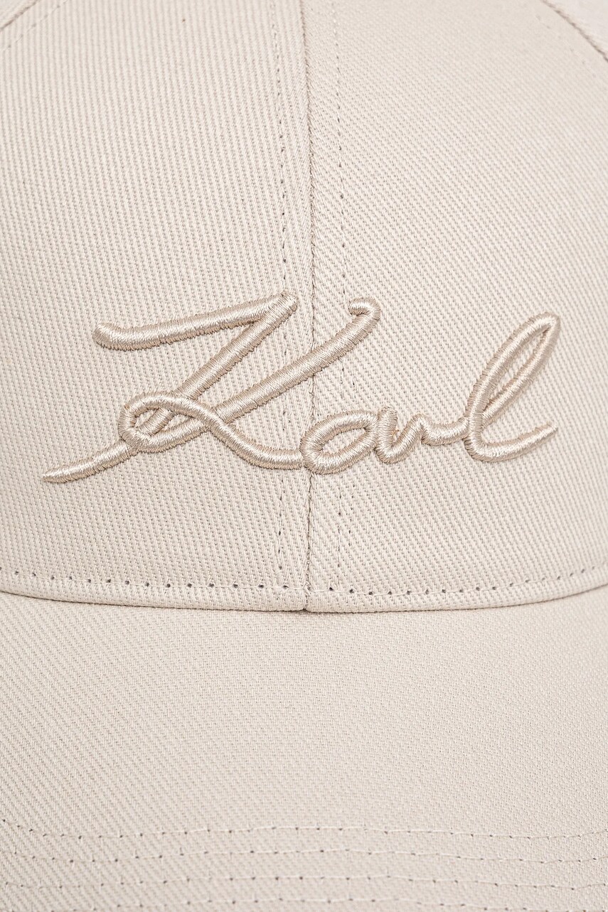 Кепка Karl Lagerfeld колір бежевий однотонна A1W33069