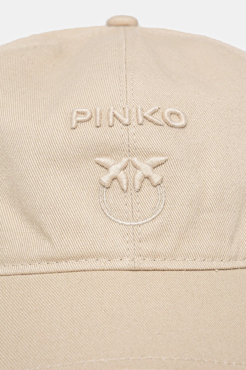 Кепка Pinko колір бежевий з аплікацією 100621 A25N