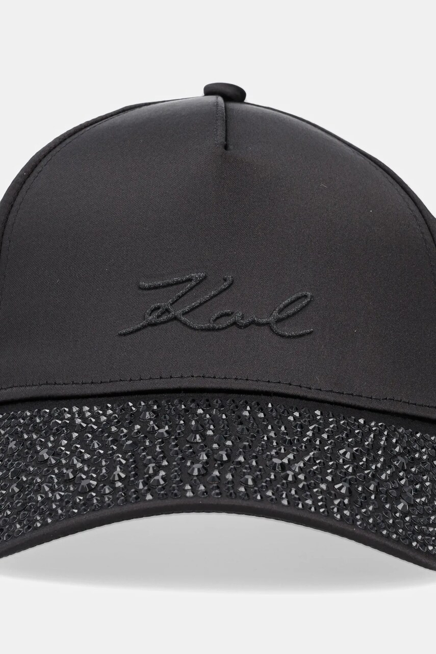 Кепка Karl Lagerfeld колір чорний з аплікацією A1W33175