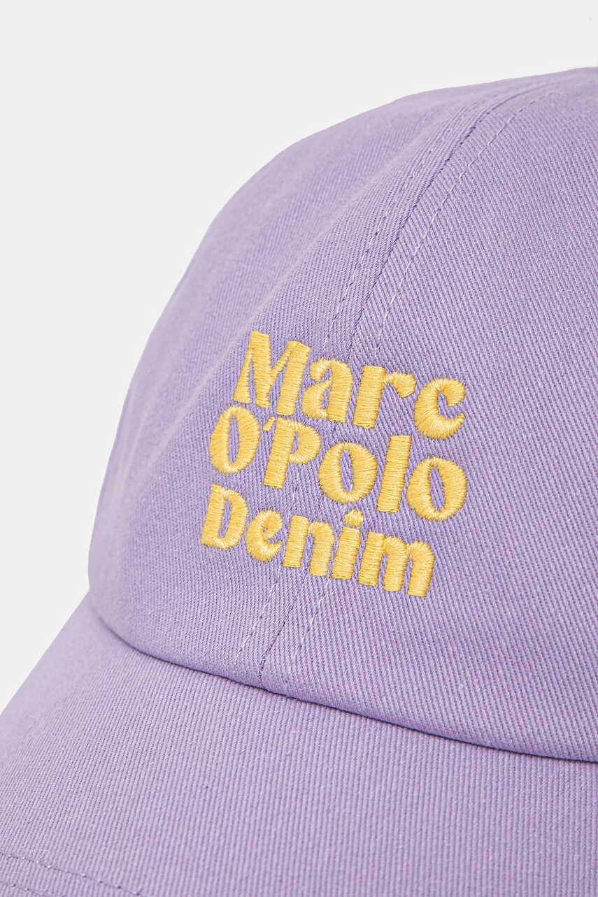 Бавовняна бейсболка Marc O'Polo колір фіолетовий з аплікацією 5000006009
