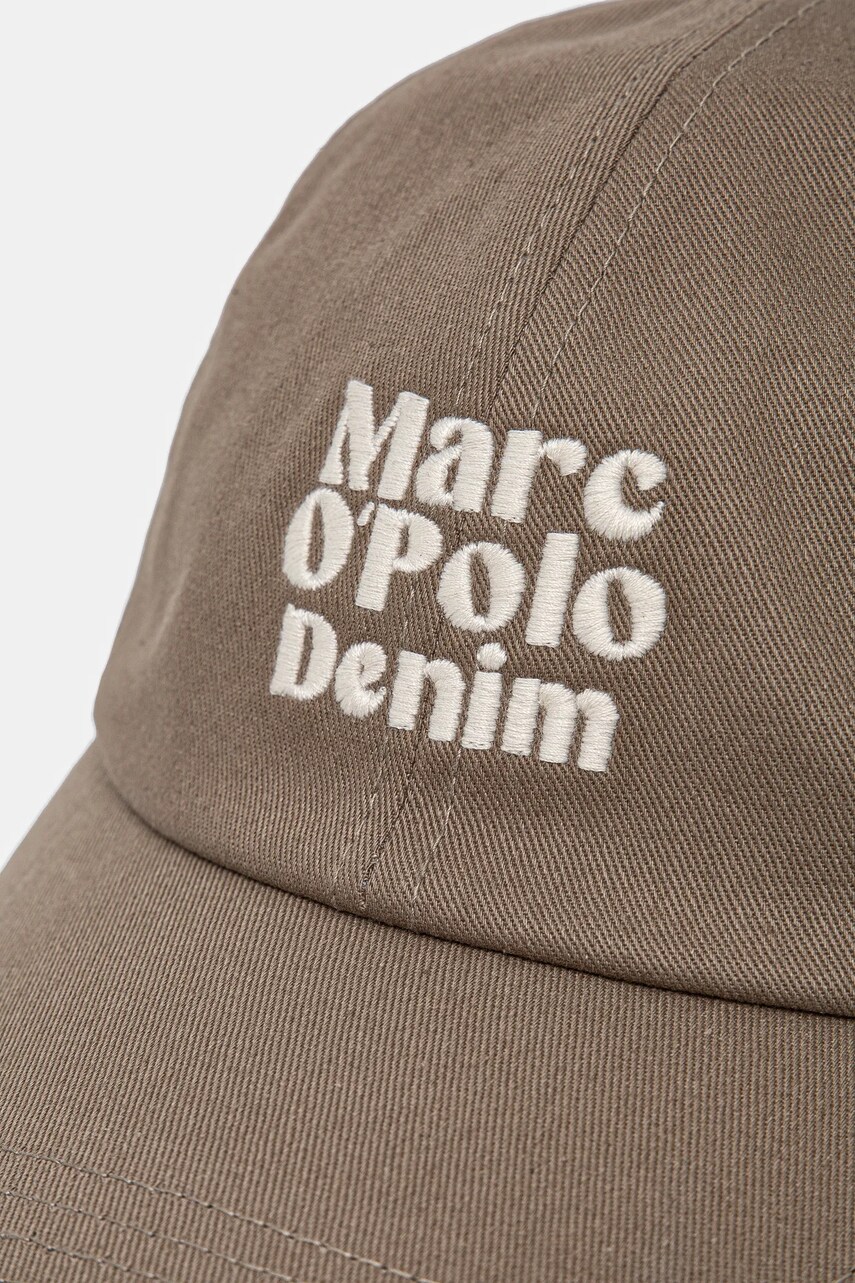 Бавовняна бейсболка Marc O'Polo колір зелений з аплікацією 5000006009