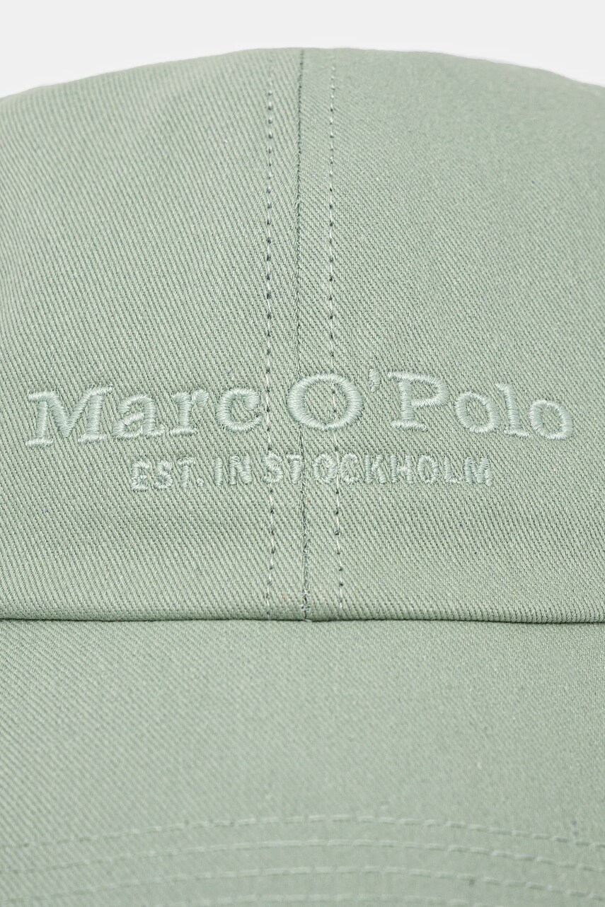 Бавовняна бейсболка Marc O'Polo колір бірюзовий з аплікацією 502802601063