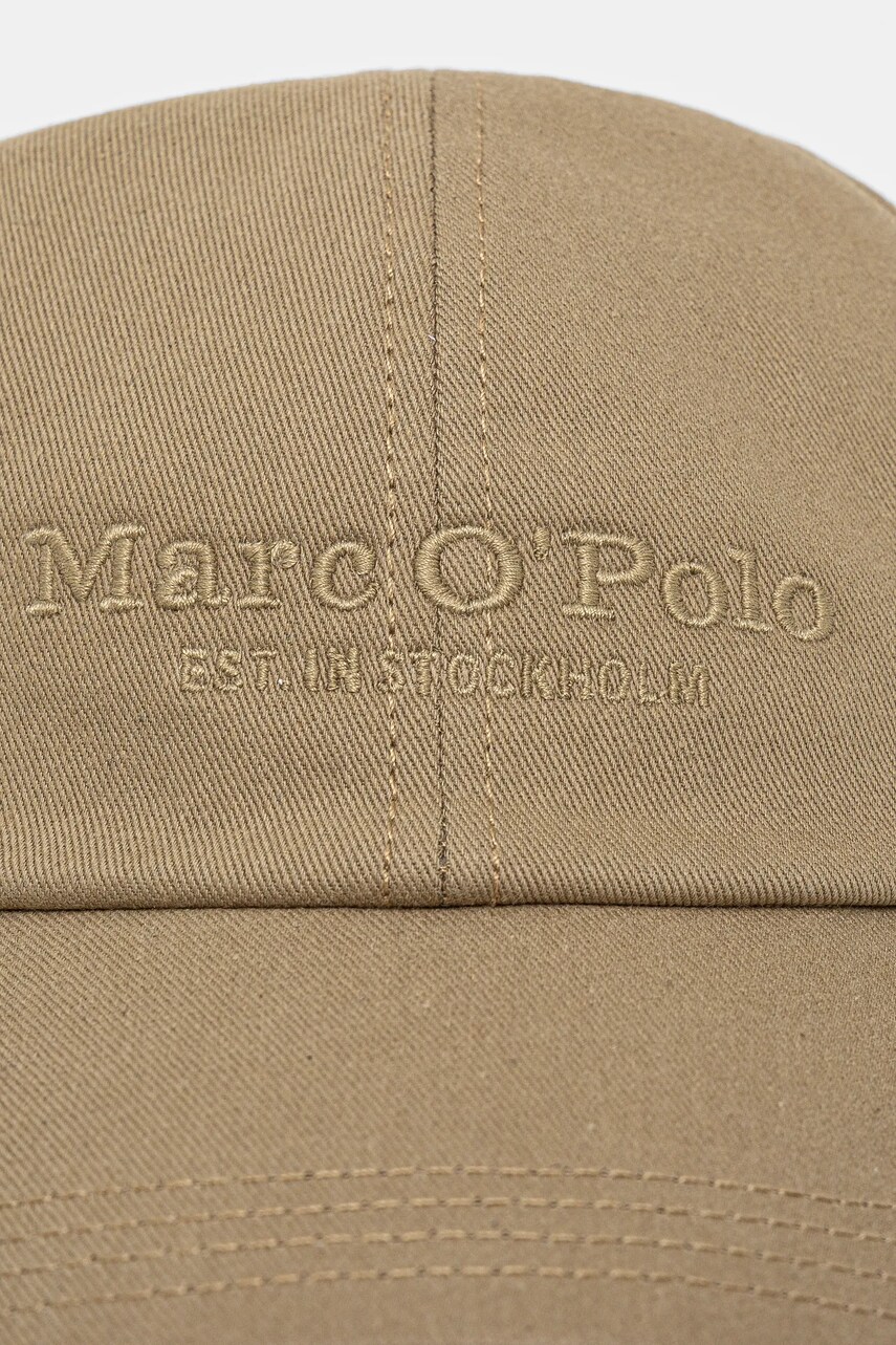 Бавовняна бейсболка Marc O'Polo колір зелений з аплікацією 502802601063