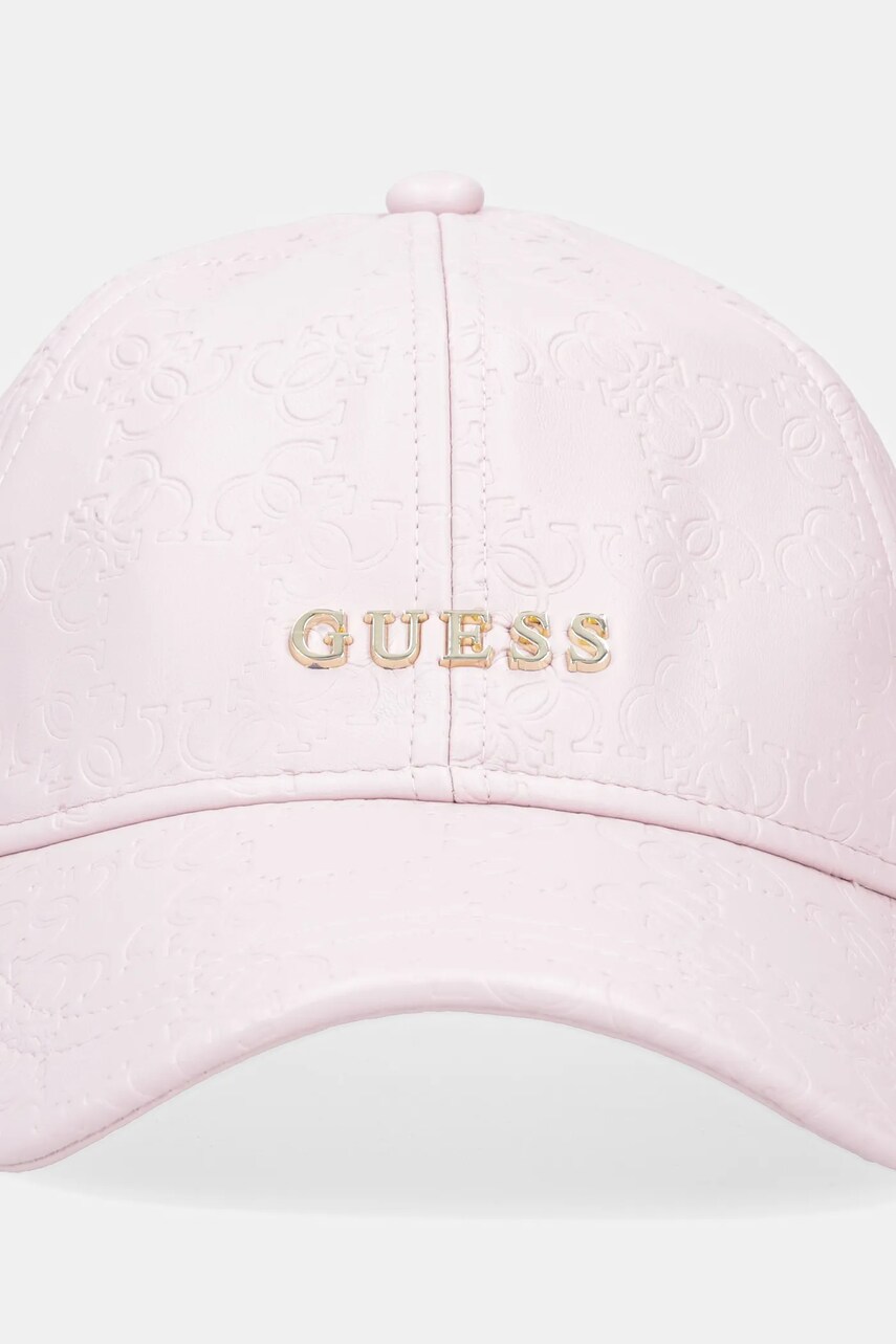 Кепка Guess EMBOSSED колір рожевий з аплікацією V5RZ00 WH8D0
