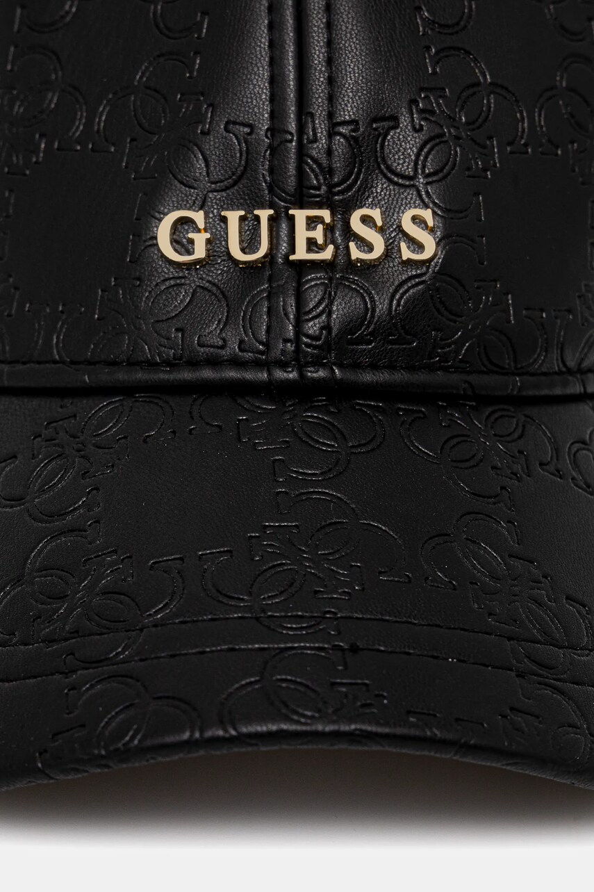 Кепка Guess EMBOSSED колір чорний з аплікацією V5RZ00 WH8D0