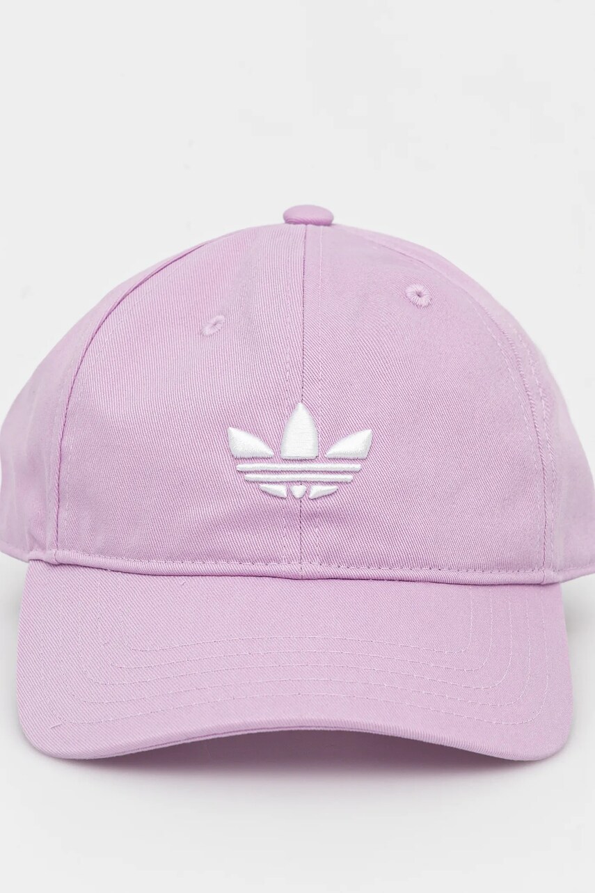 Бавовняна бейсболка adidas Originals BASEBALL AC колір фіолетовий з аплікацією JC6028