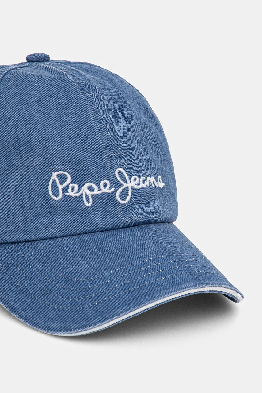 Бавовняна бейсболка Pepe Jeans WEI CAP з аплікацією PL040364