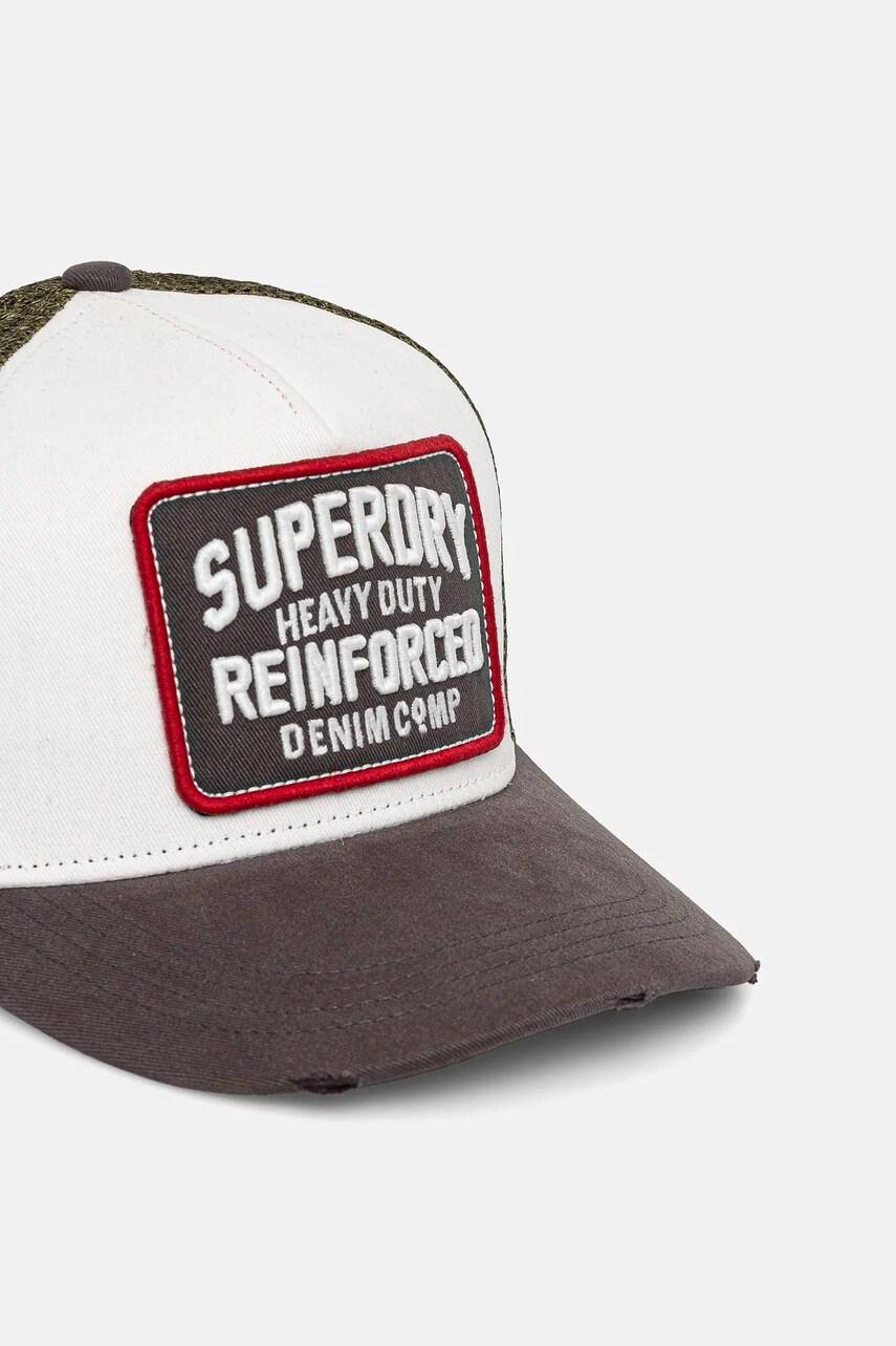 Кепка Superdry колір сірий з аплікацією W9010176A-E8Y