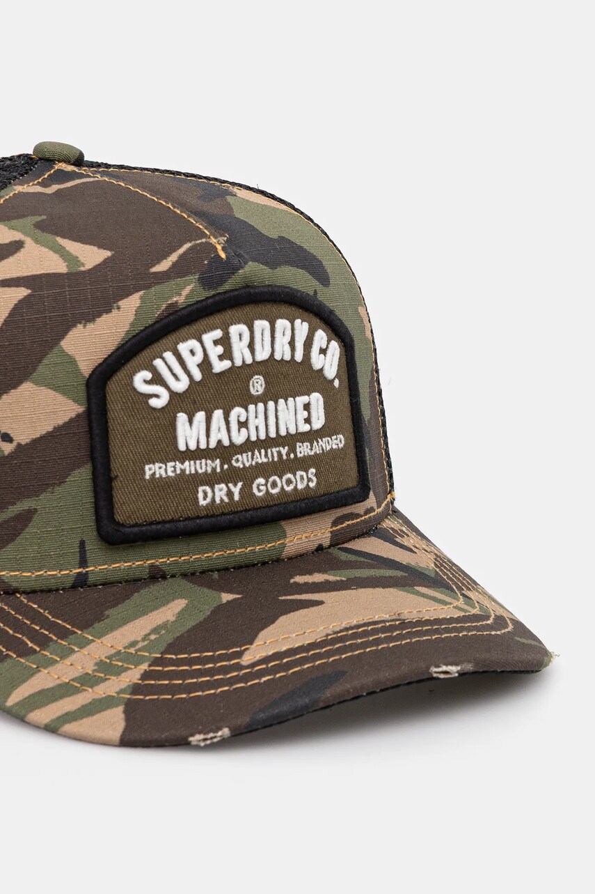 Кепка Superdry колір зелений візерунок Y9011020A-00Z