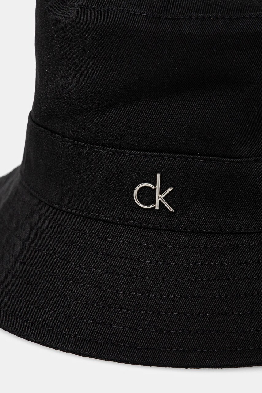 Двосторонній капелюх Calvin Klein колір чорний з бавовни K60K612913
