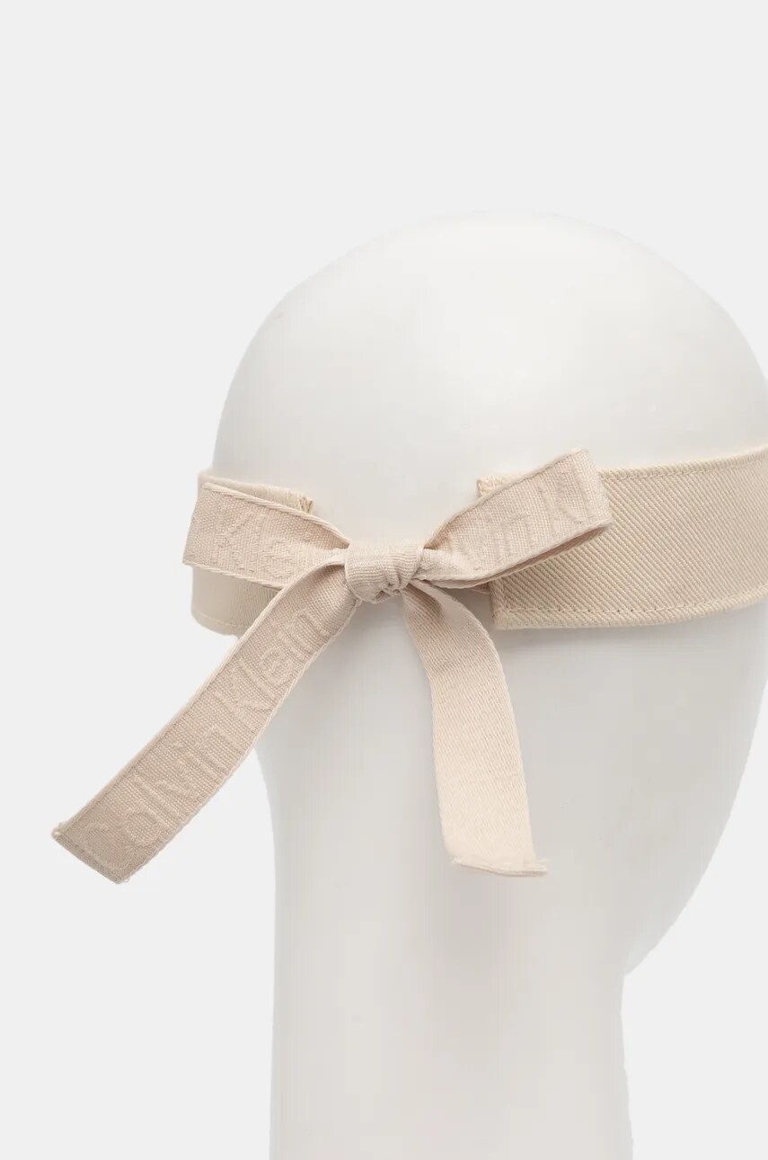 Бавовняний козирок Calvin Klein колір бежевий однотонна K60K613144