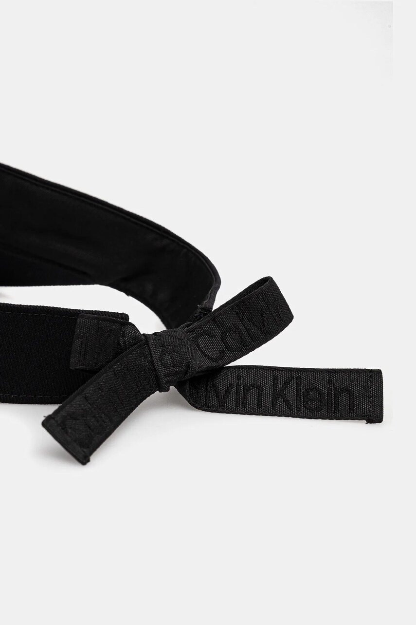 Бавовняний козирок Calvin Klein колір чорний однотонна K60K613144