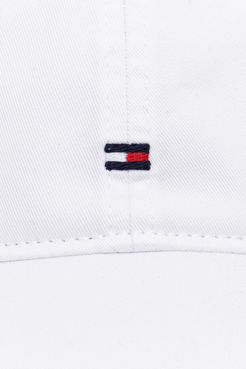 Бавовняна бейсболка Tommy Hilfiger колір білий однотонна AW0AW17131