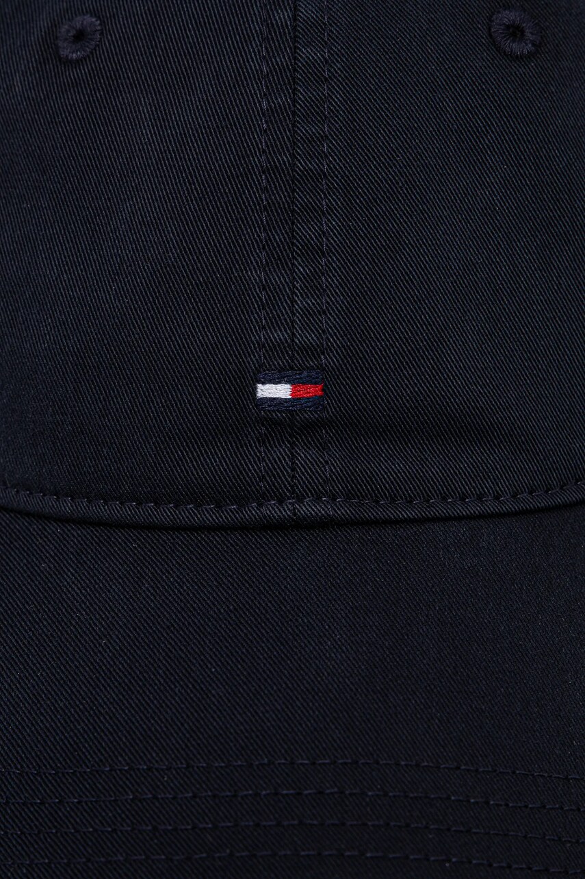 Бавовняна бейсболка Tommy Hilfiger колір синій однотонна AW0AW17131