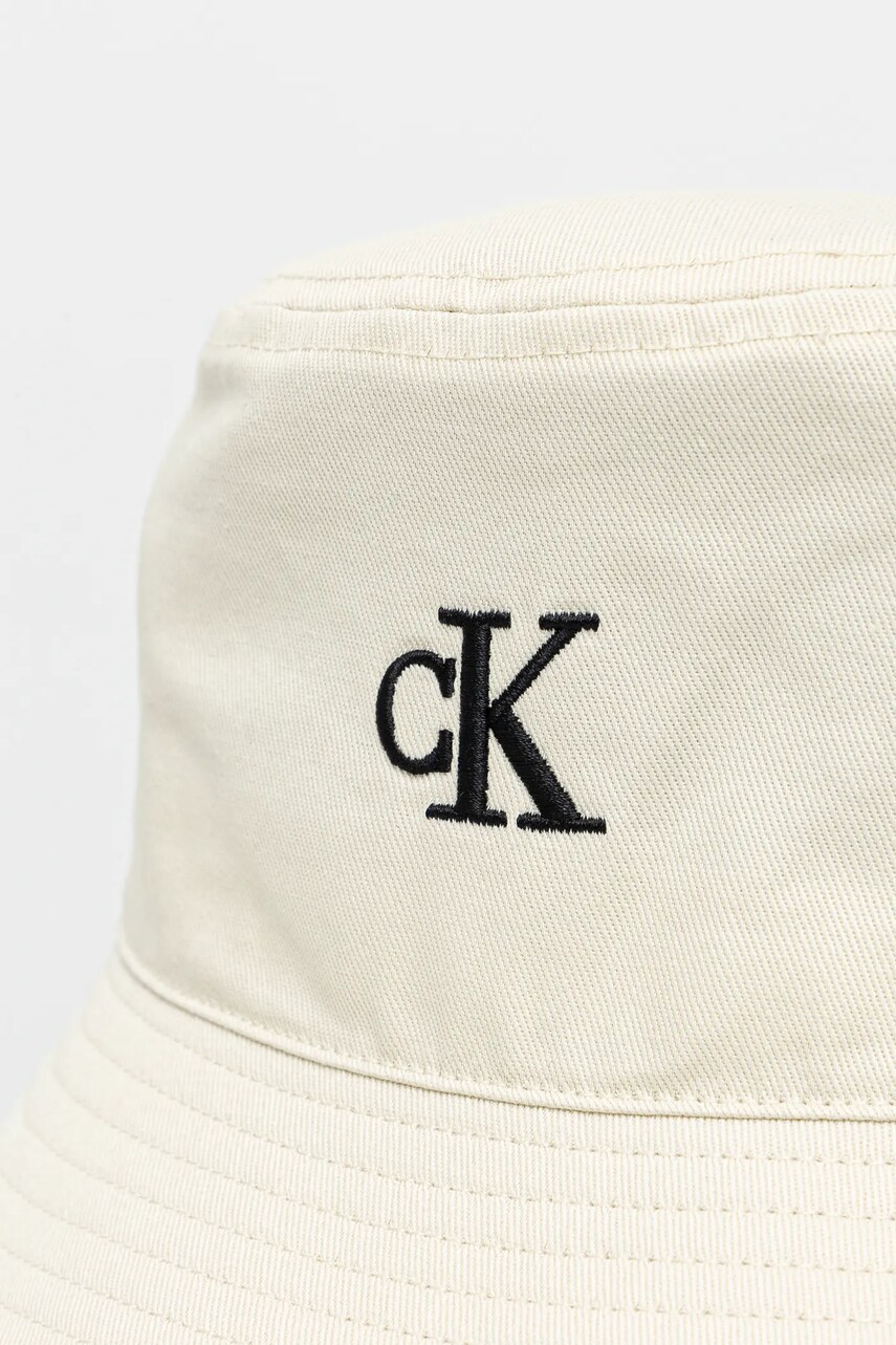 Бавовняний капелюх Calvin Klein Jeans колір бежевий з бавовни LV04K5020G