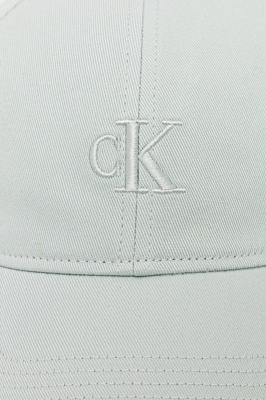 Бавовняна бейсболка Calvin Klein Jeans колір бірюзовий з принтом LV04K5024G
