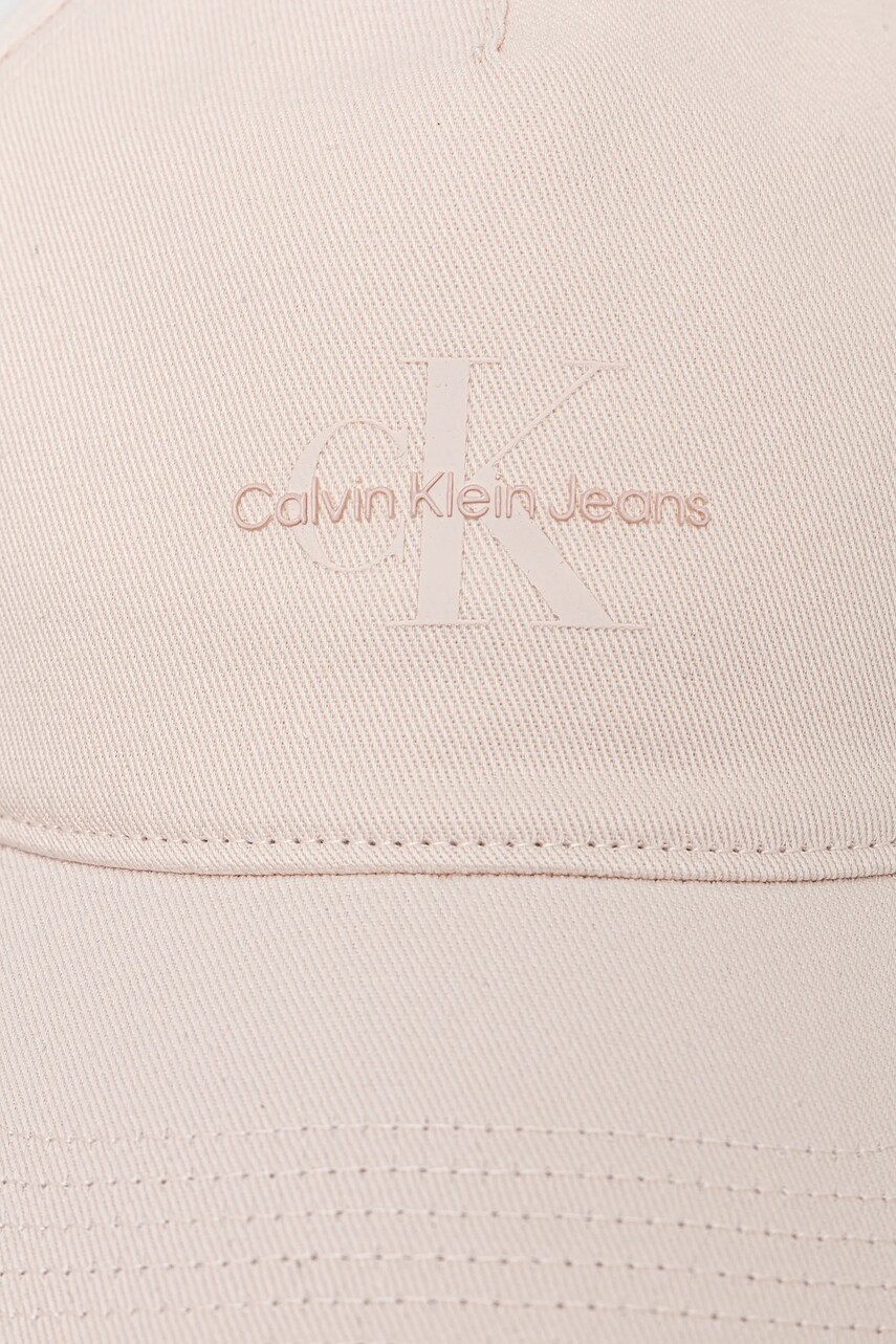 Бавовняна бейсболка Calvin Klein Jeans колір рожевий однотонна LV04K5027G