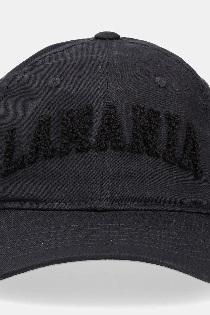 Бавовняна бейсболка La Mania колір чорний з аплікацією CZAPKA.MONO.800.ONE.SIZE