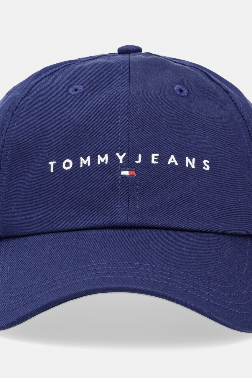Бавовняна бейсболка Tommy Jeans 0 колір синій з аплікацією AM0AM12958