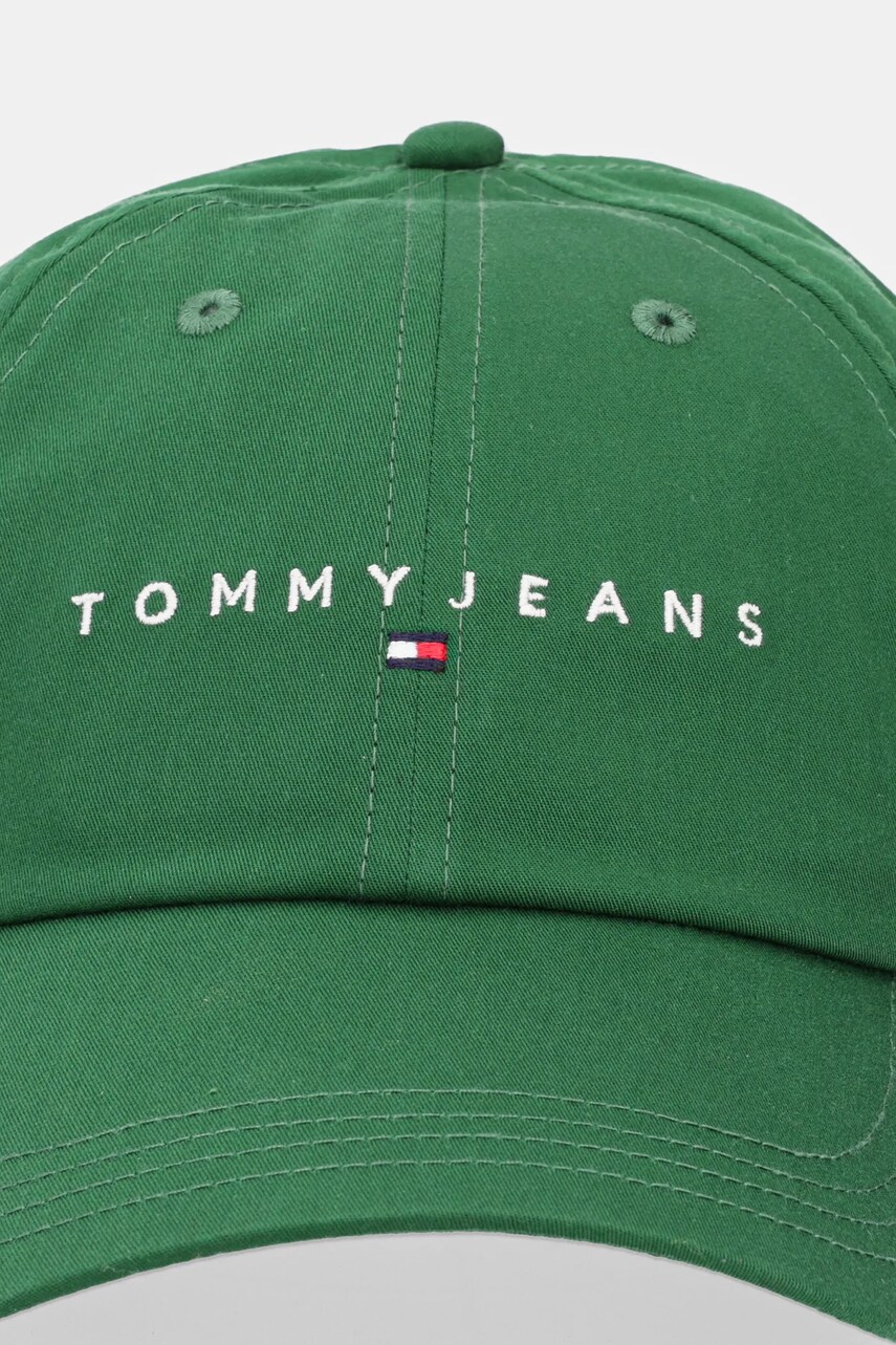 Бавовняна бейсболка Tommy Jeans 0 колір коричневий з аплікацією AM0AM12958