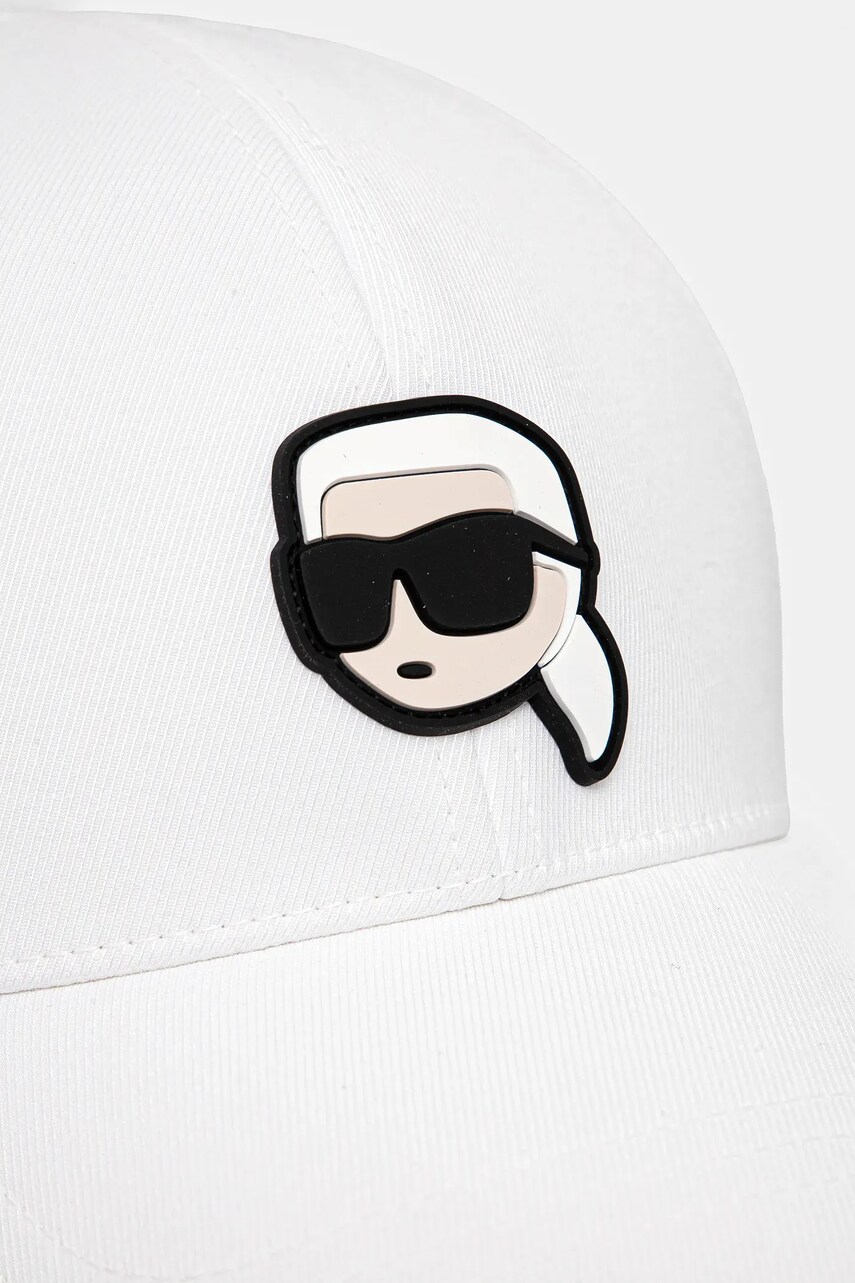 Кепка Karl Lagerfeld колір білий з аплікацією 551122.805615