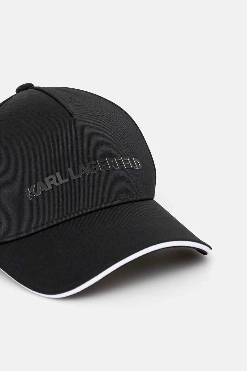 Кепка Karl Lagerfeld колір чорний з принтом 551122.805611